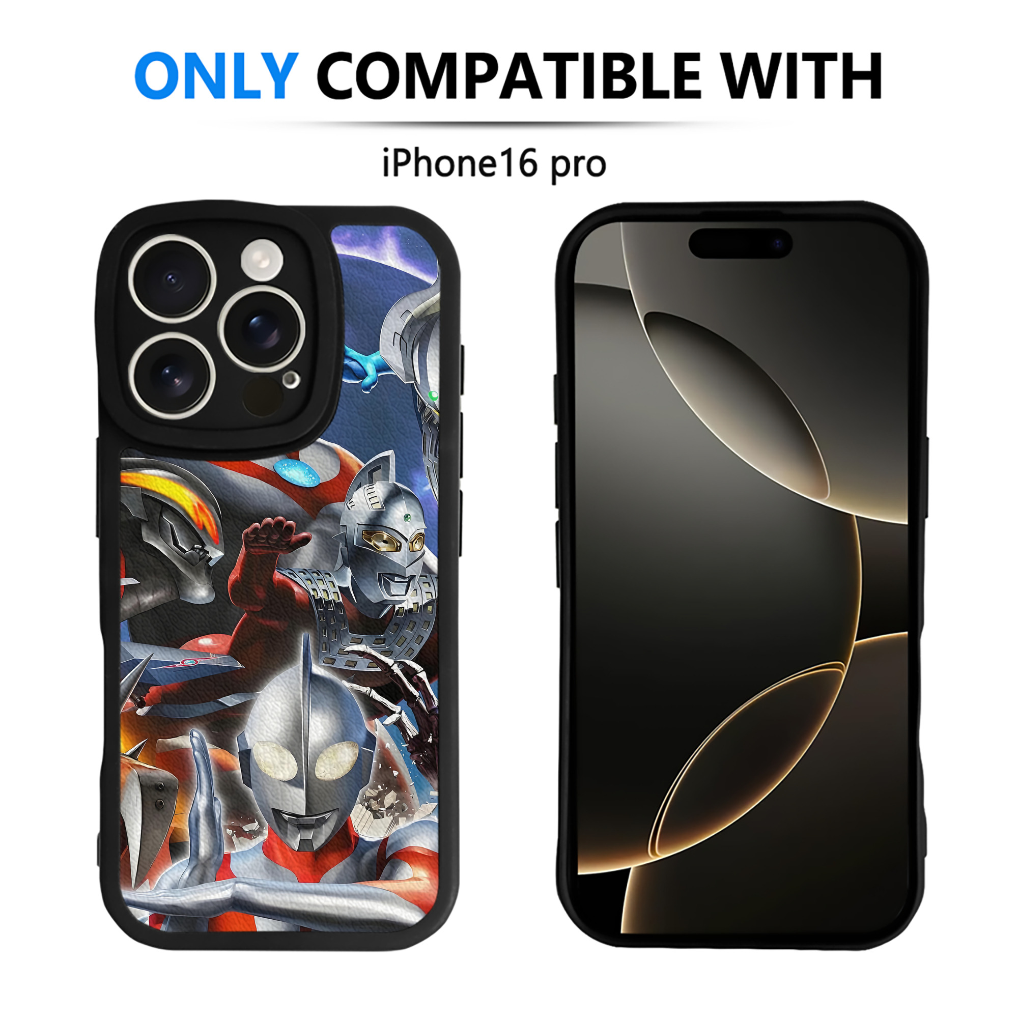 （画像用） ウルトラマン Ultraman 【iPhone 16シリーズ対応】シリコンスマホケース（レザー調） 材質：シリコン